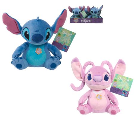 (Mis 1) STITCH – Stitch e Angel Peluche Profumati (Ananas/Fragola) 16cm c/suono In espo da 12pz…x12